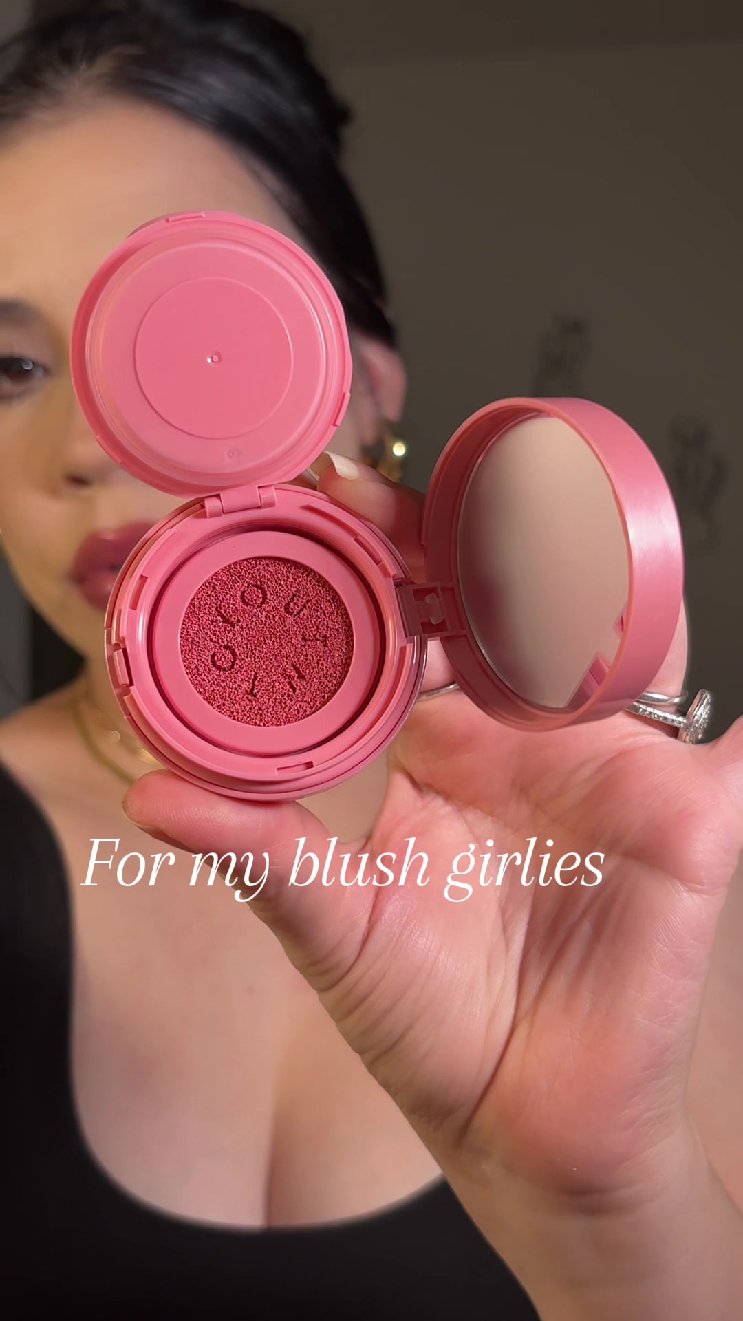 TikTok post by @_jaxxbeauty for INTO YOU. Caption reads: [...] #cushionblush #tiktokshop @intoyoucosmetics....