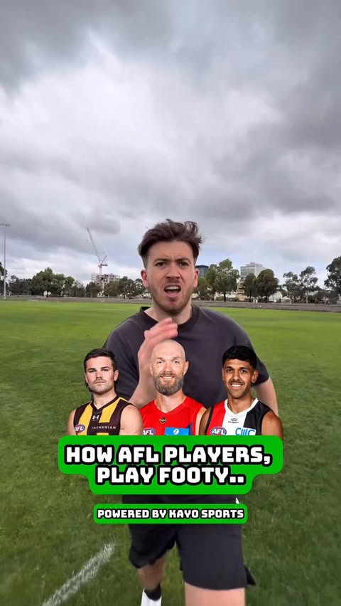 Instagram post by @cados38 for Kayo Sports. Caption reads: [...] players bust out their best moves 🏉....