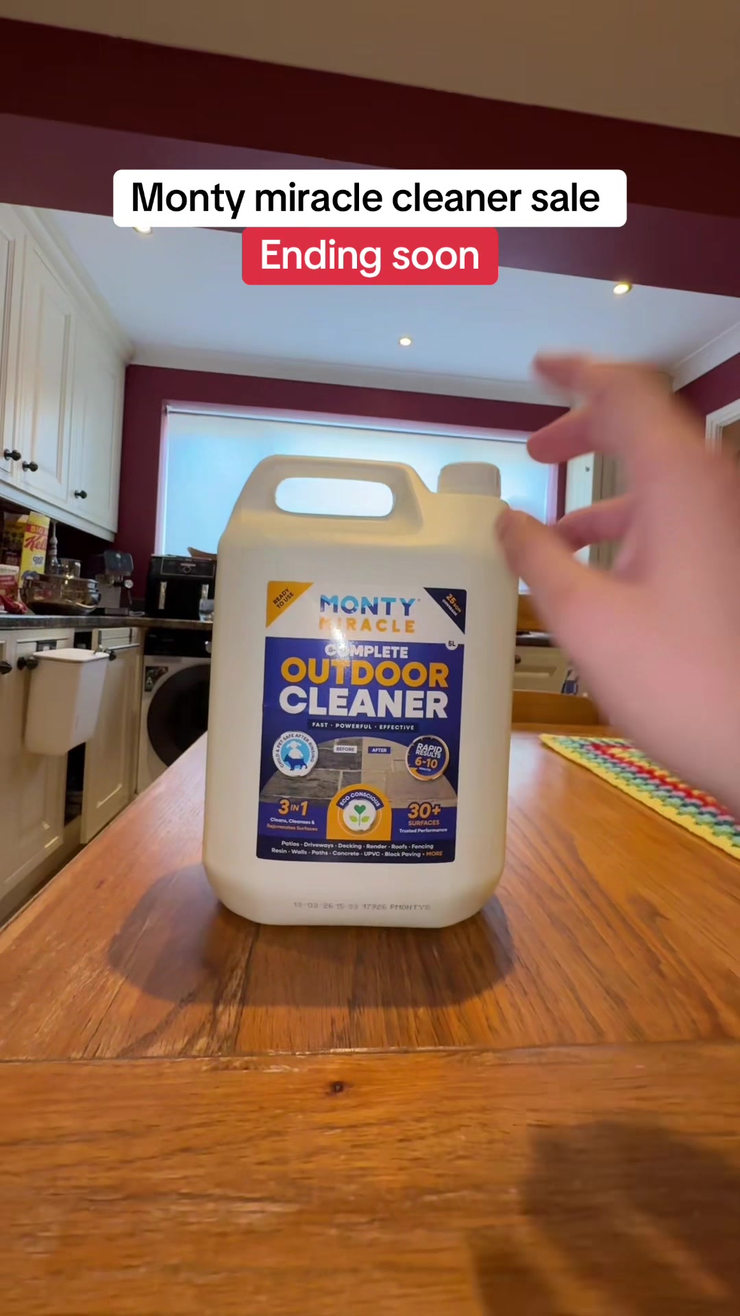 TikTok post by @tinydinothoughts for Monty Miracle. Caption reads: @Monty Miracle Monty miracle cleaner sale is....