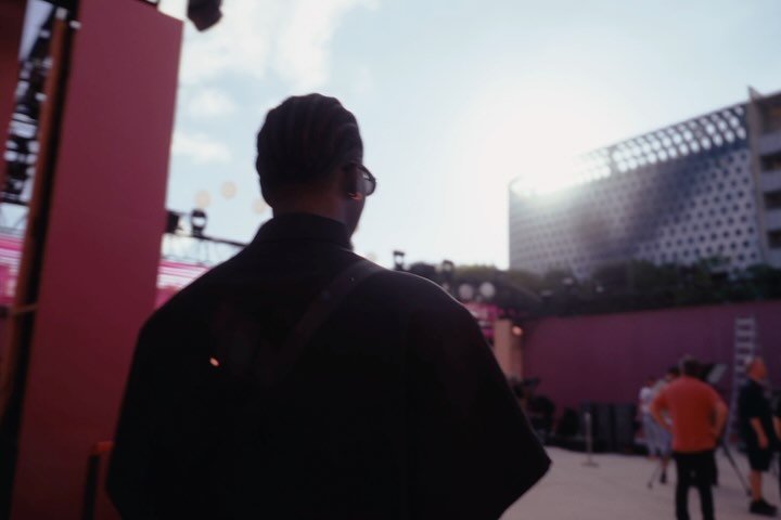 Instagram post by @sambafilms for Jaguar. Caption reads: Invited by @jaguar and @highsnobiety to Miami Art....