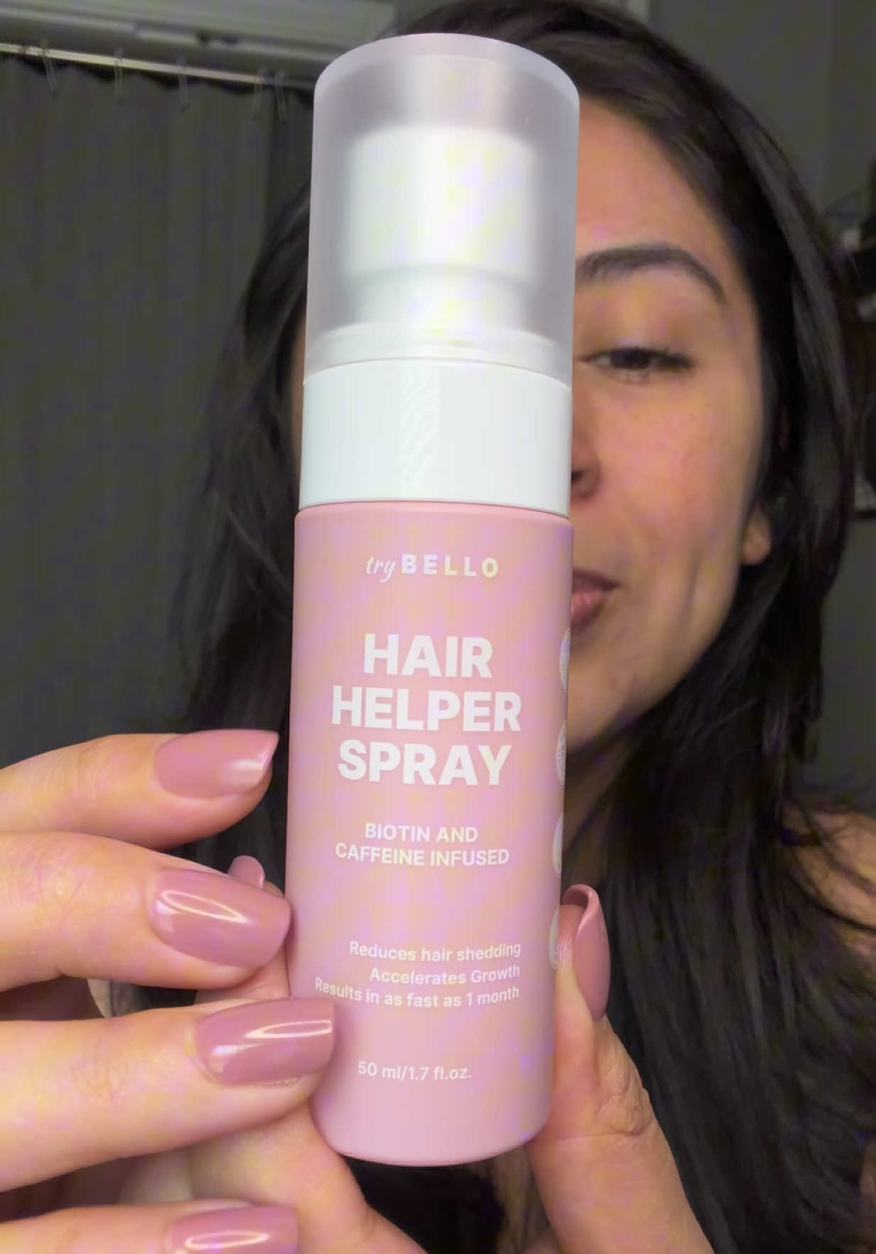 TikTok post by @mimix_2631 for TryBello Hair. Caption reads: [...] hair growth and reduce shedding with....