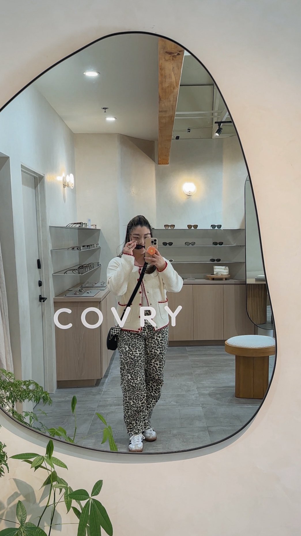 Instagram post by @songofhouse for Covry. Caption reads: Come with me to check out @shopcovry ‘s store in....