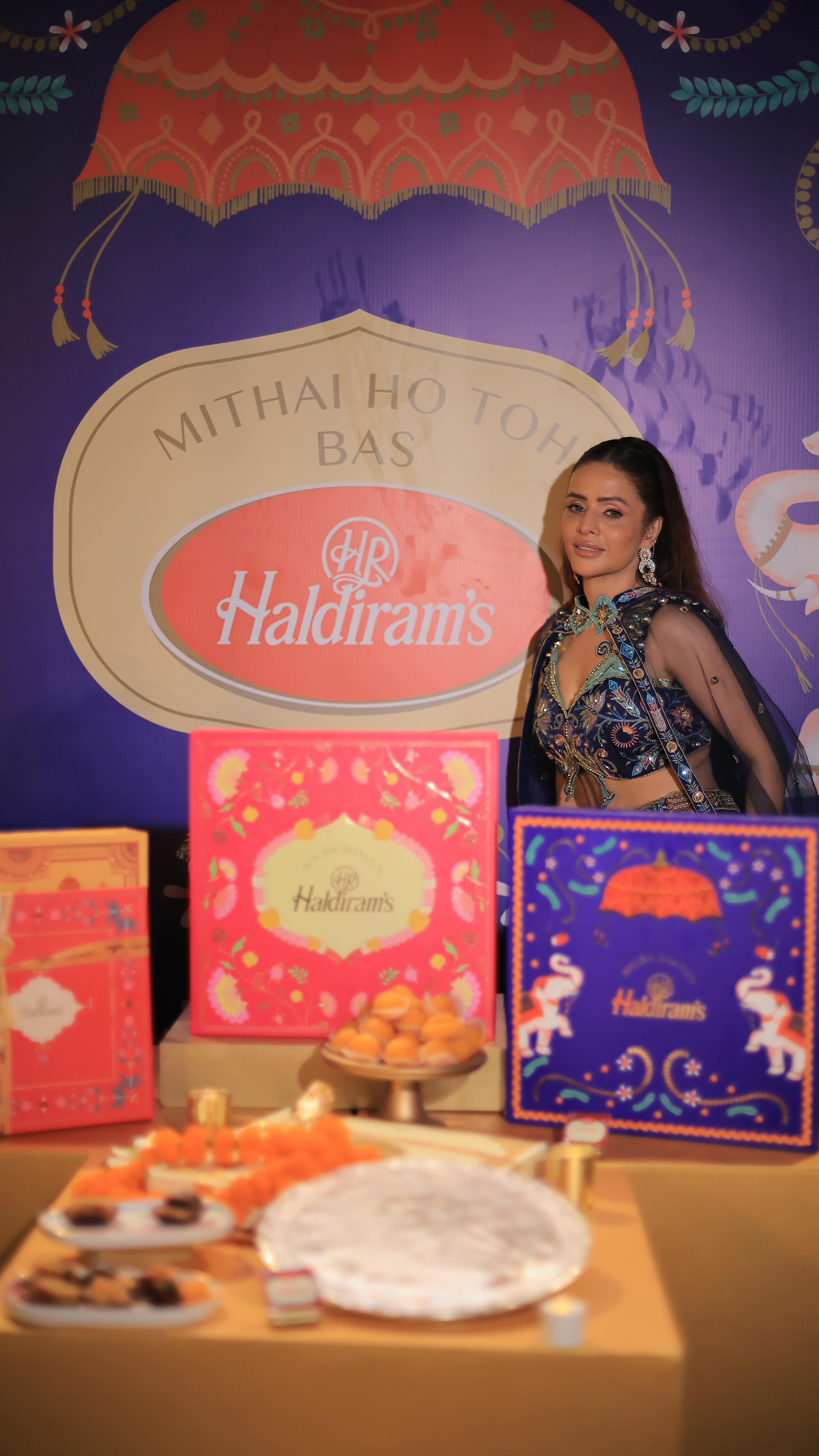 Instagram post by @kanizrabbii for Haldiram's. Caption reads: [...] at nearest Haldiram’s outlets &....