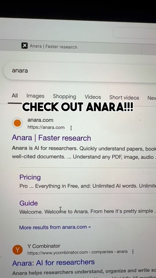 Instagram post by @nick.immunologist for Unriddle. Caption reads: [...] and research review needs! #Ad #unriddle #ai....