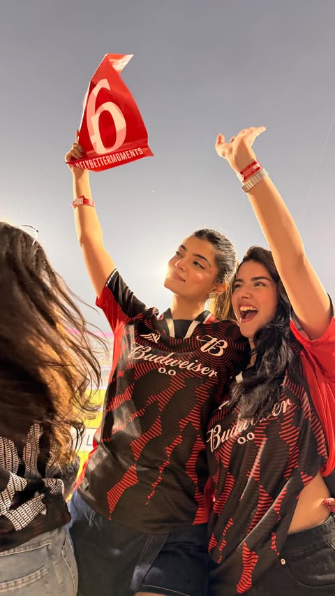 Instagram post by @vrindasurii for Budweiser. Caption reads: twas a fun weekend🚨@budweiserindia....