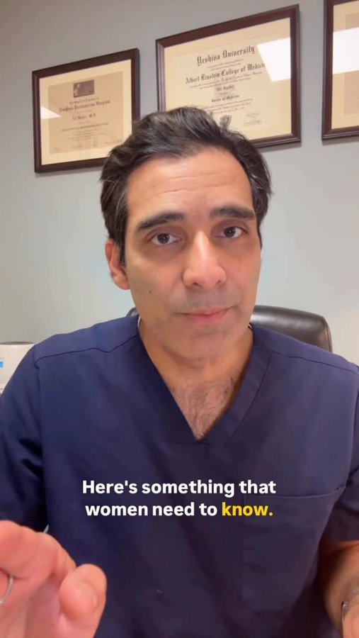 Instagram post by @yourheartdoc for Healthline. Caption reads: As estrogen levels fall during menopause, your....