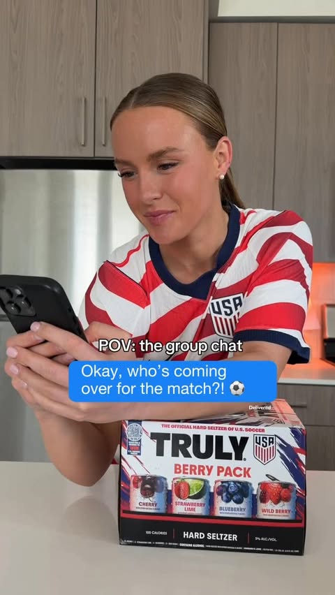 Instagram post by @brittany1wilson for Truly Hard Seltzer. Caption reads: Be the MVP of your match day watch party with....