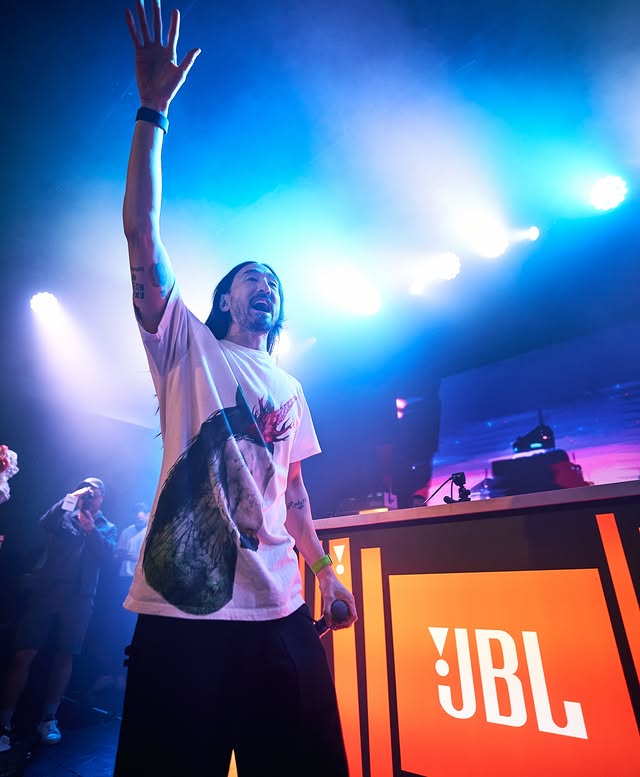 Instagram post by @steveaoki for JBL. Caption reads: That was fun! @jblaudio #JBLxSXSW #JBLpartner.