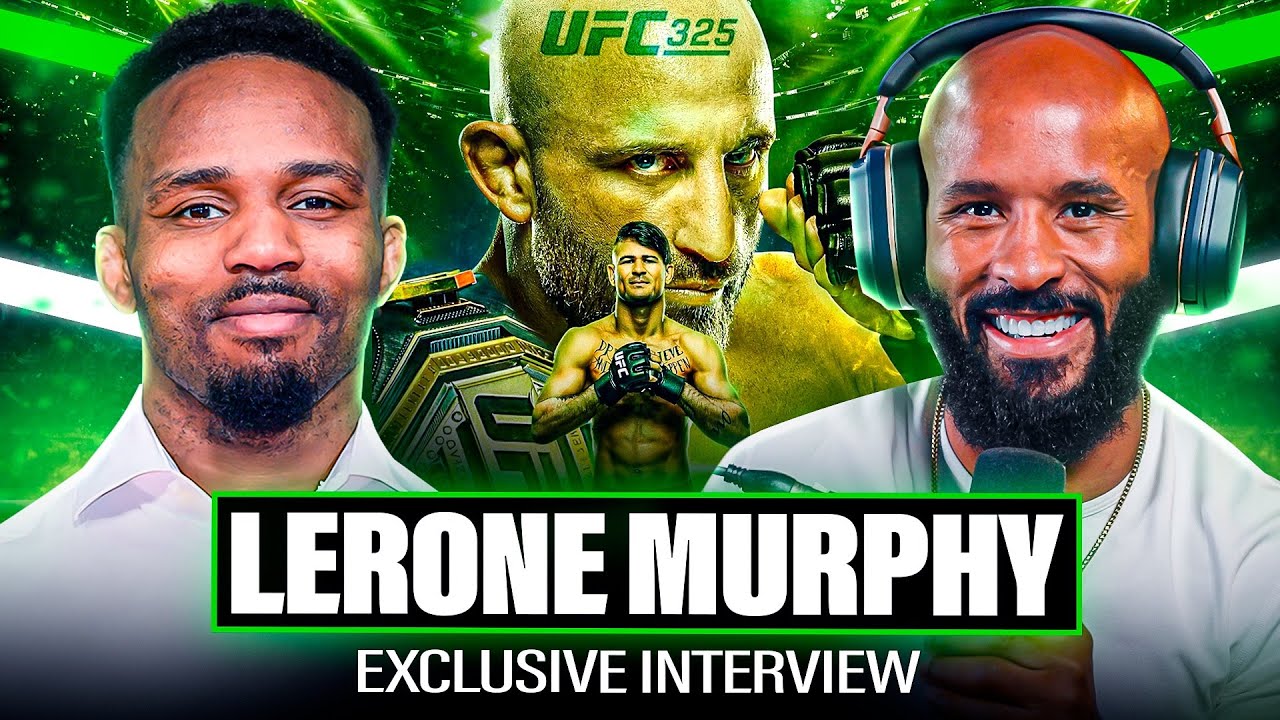 YouTube post by @Mighty15x for 1st Phorm. Caption reads: LERONE MURPHY SOUNDS OFF on TITLE SHOT ROBBERY,....