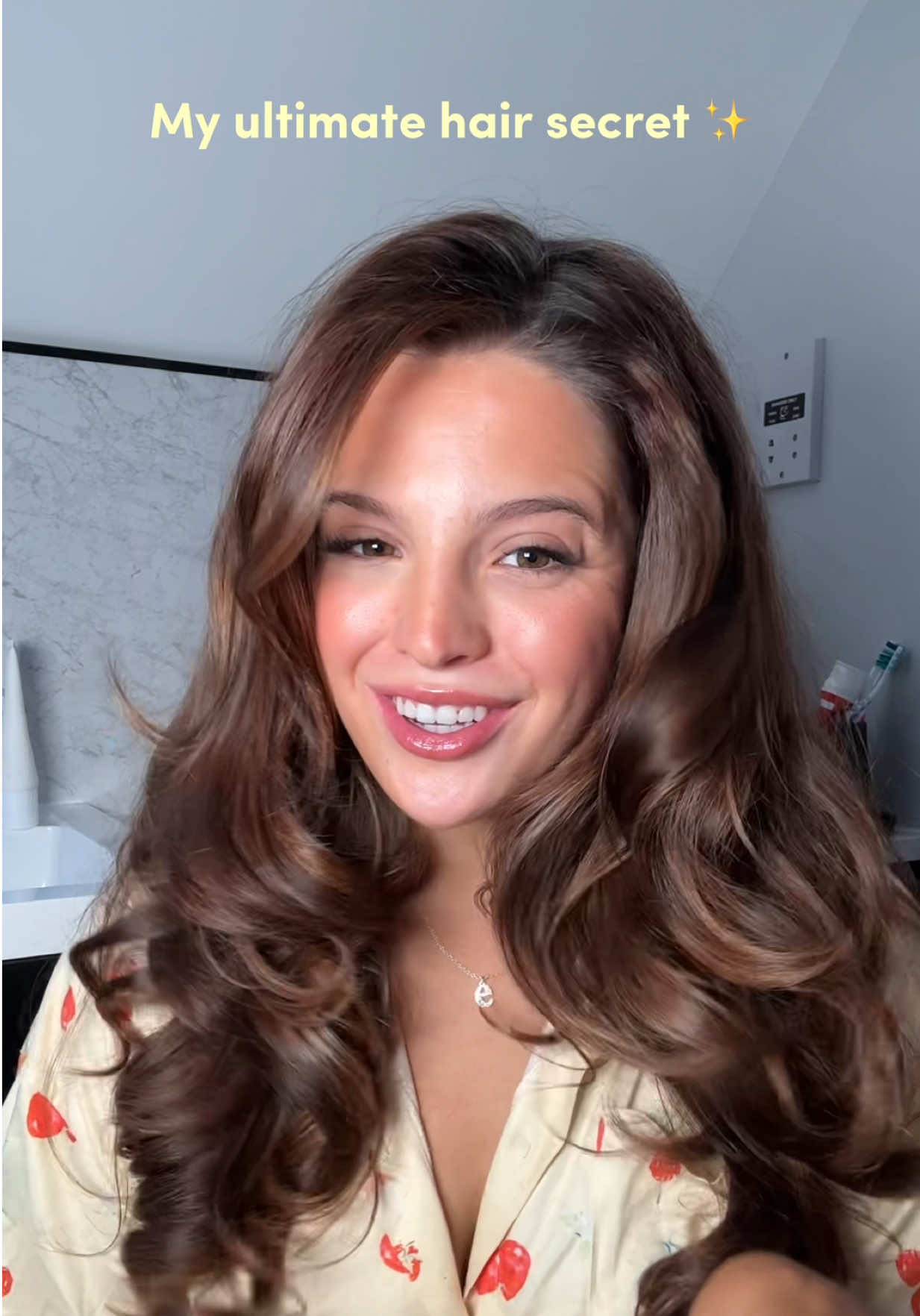 TikTok post by @emilymonks5 for Hair Syrup. Caption reads: [...] want healthy, luscious locks give the hair....
