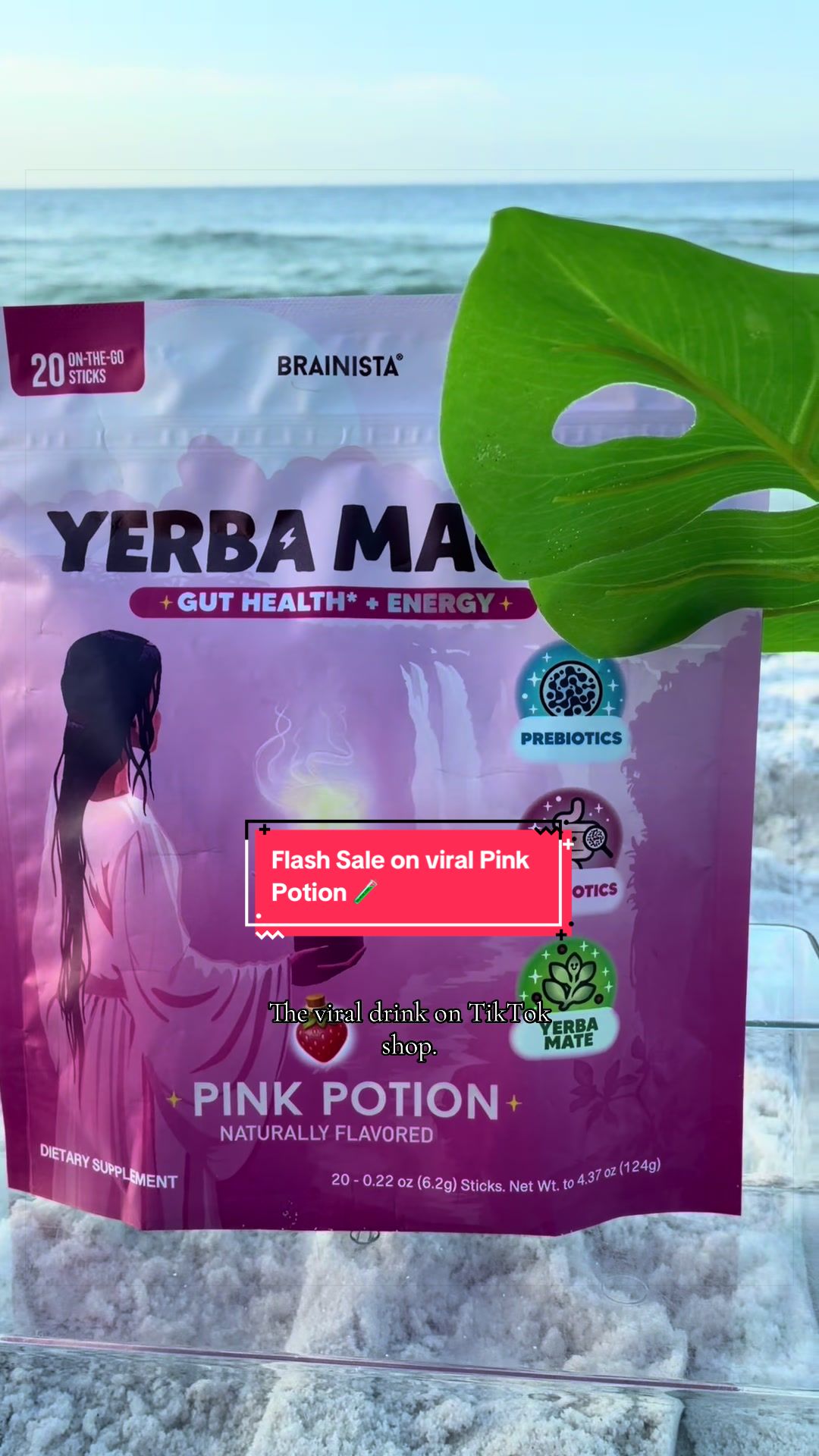 TikTok post by @danarosebud for Yerba Magic. Caption reads: My Daily Energy Drink is Way Better than Yours !....
