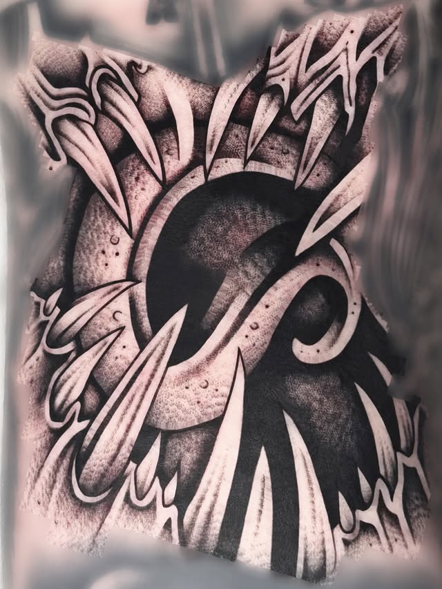 Instagram post by @saschi_mccormack for Cheyenne - Professional Tattoo Equipment. Caption reads: The past is the past, and I am letting it kill me....