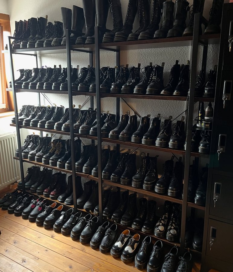 Instagram post by @_rust_in_docs_ for Dr Martens. Caption reads: The new fall, winter arrangement. All the sandals....