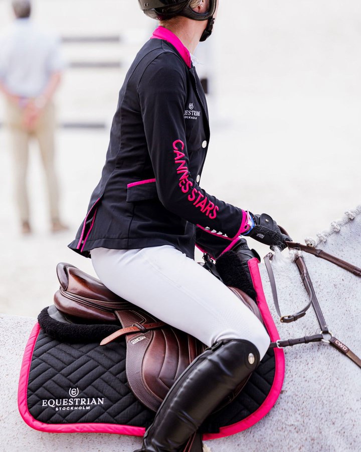 Instagram post by @irondameseq for EQUESTRIAN STOCKHOLM. Caption reads: [...] determination know no gender. At Equestrian....