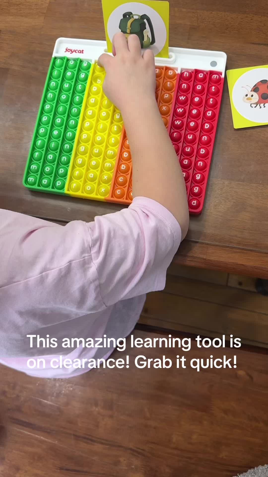 TikTok post by @b_tothe_green for JoyCat. Caption reads: @Joycat Toys #homeschoolmom #homeschool [...].