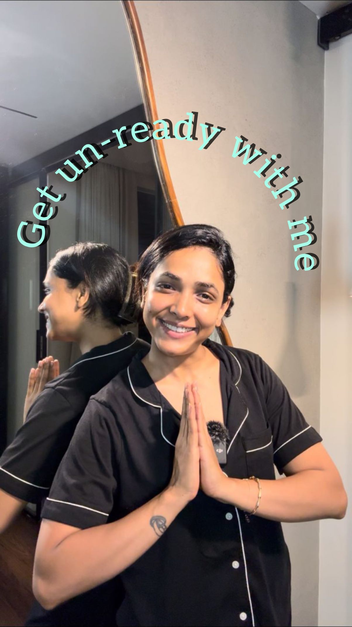 Instagram post by @anupamagowda for WishCare. Caption reads: Get un-ready with me! Haircare edition 
#ad.