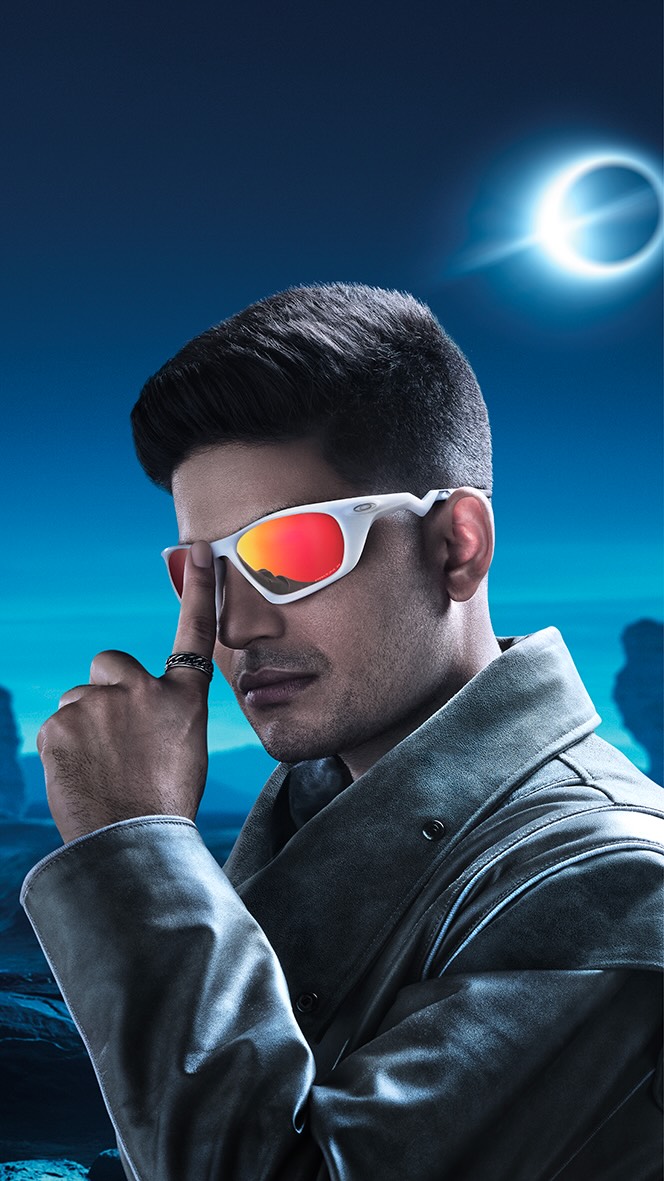 Instagram post by @shubmangill for Oakley. Caption reads: Designed for tomorrow, delivered today.....