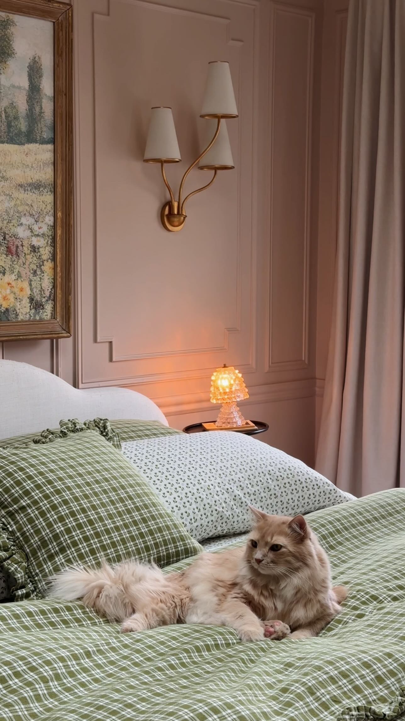 Instagram post by @reserve_home for The Company Store. Caption reads: All the ways I’ve added charm to my bedroom in my....