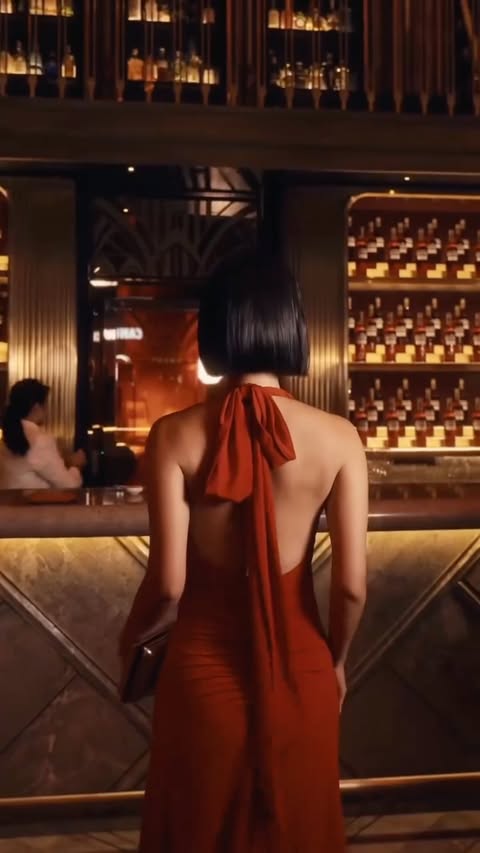 Instagram post by @minjujo for Campari. Caption reads: Wearing Campari red because it means passion and....