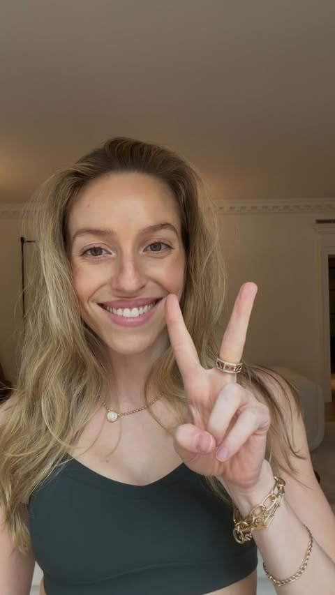 Instagram post by @hoffhil for Athleta. Caption reads: Flowing into your next Daily Win: the perfect....