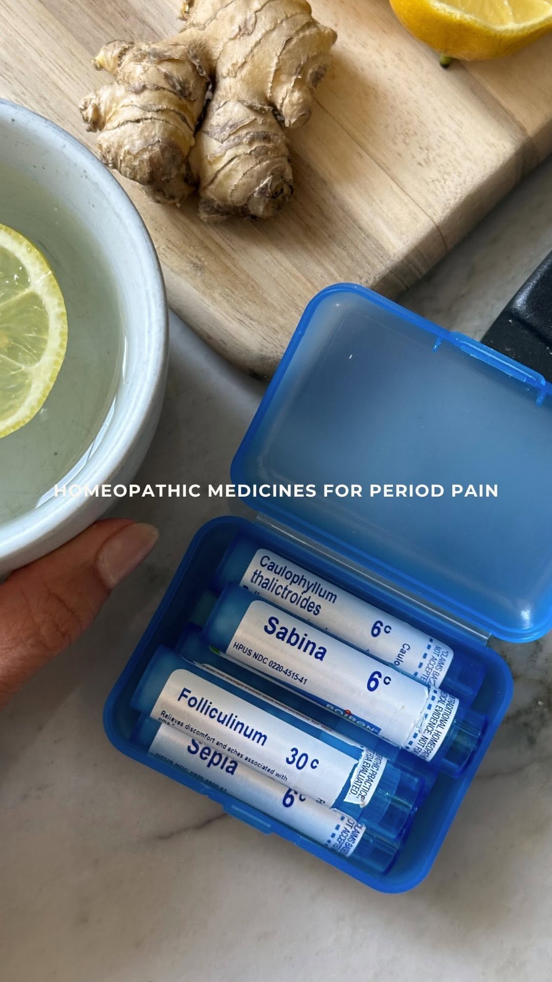 Instagram post by @nourishedbynutrition for BoironUSA. Caption reads: Welcome to the world of homeopathic medicines for....