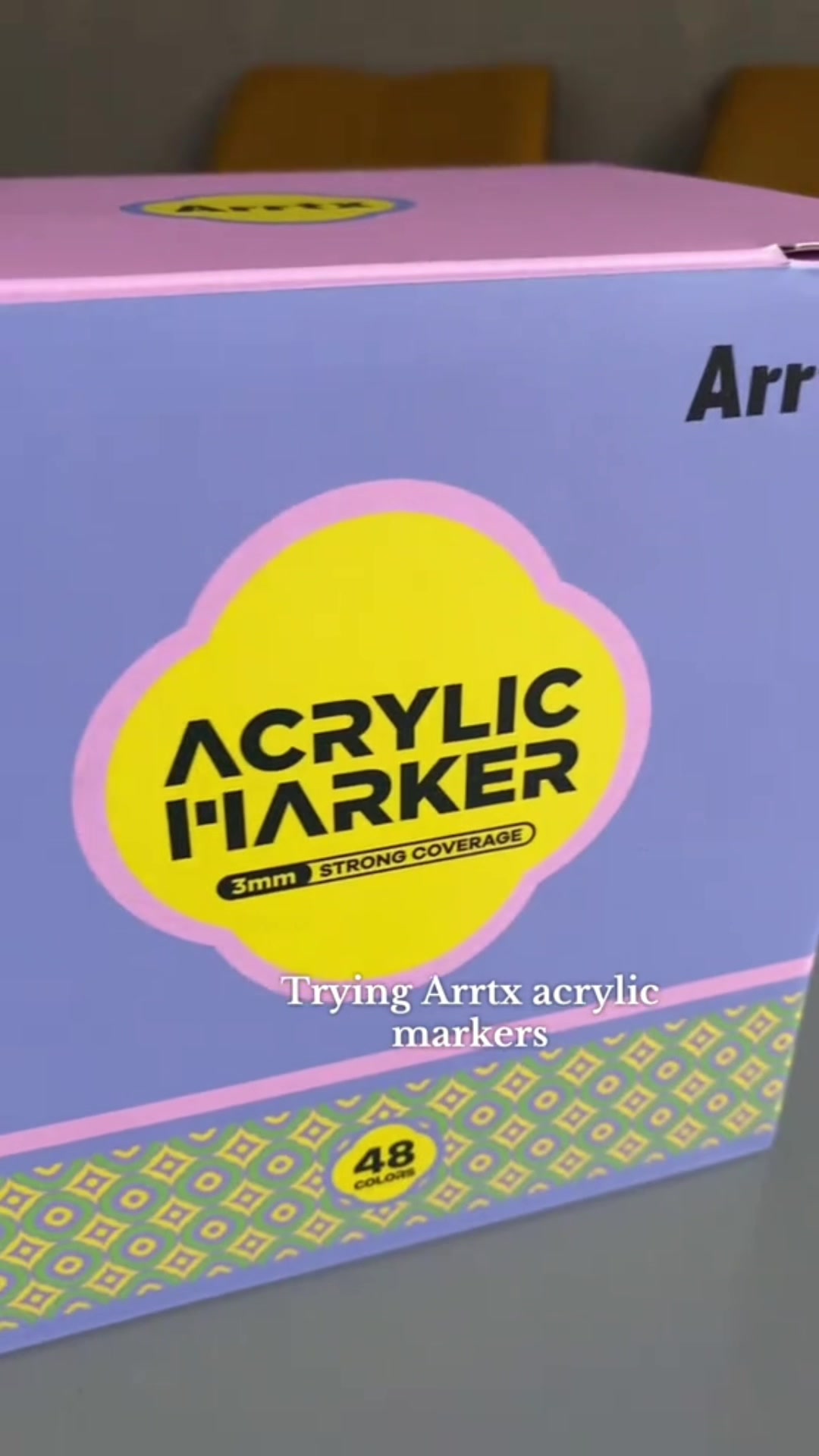 TikTok post by @ajisol_ for Arrtx. Caption reads: Tysm @Arrtx this is my first time using acrylic....