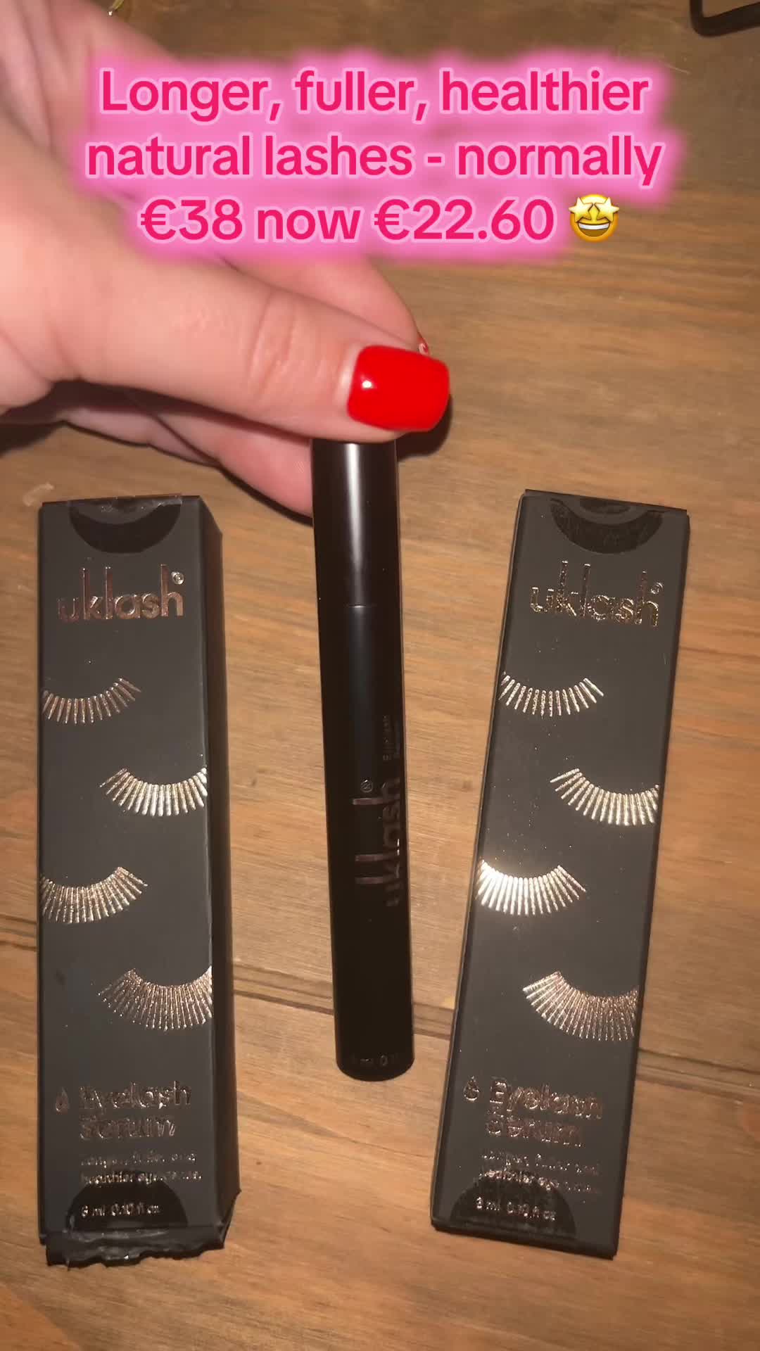 TikTok post by @amykelly2191 for UKLASH. Caption reads: [...] #ChristmasDeals @UKLASH Ireland @The....