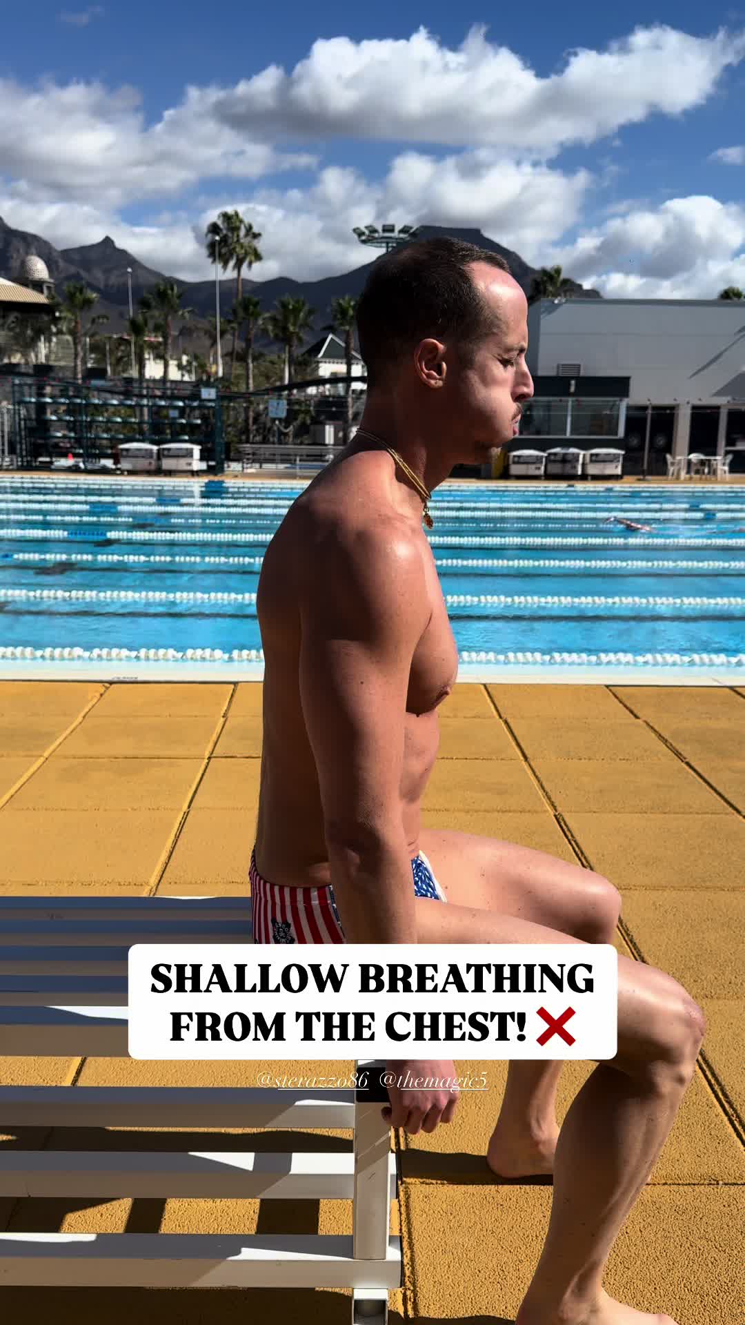 TikTok post by @sterazzo86 for TheMagic5. Caption reads: [...] have a major impact on your swim! 🫁....