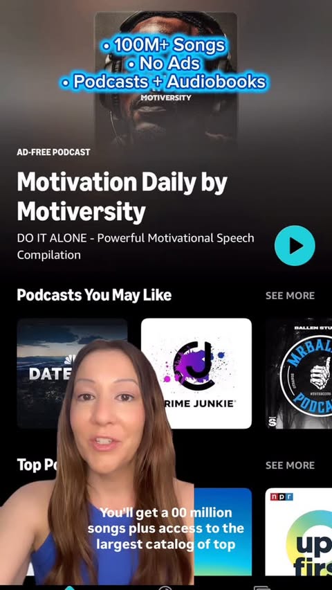 Instagram post by @jamies_daily_deals for Amazon Music. Caption reads: 🚨 FREEBIE ALERT 🚨 Get 3 months of Amazon Music....