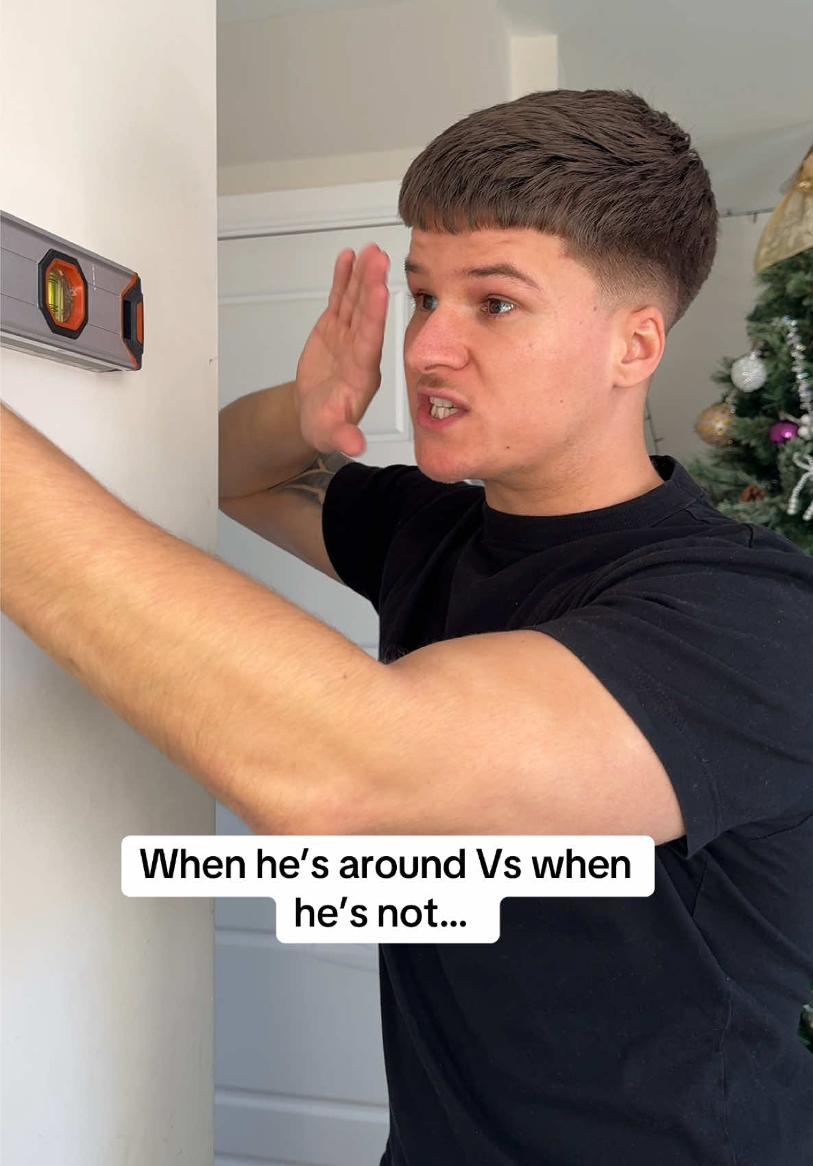 TikTok post by @callumjoycee for air up. Caption reads: When he’s around Vs when he’s not… #fyp....