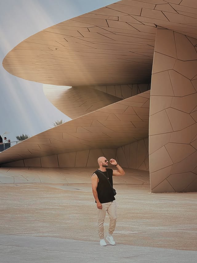 Instagram post by @ala_lifestyle for Visit Qatar. Caption reads: Qatar country where ultramodern architecture meets....