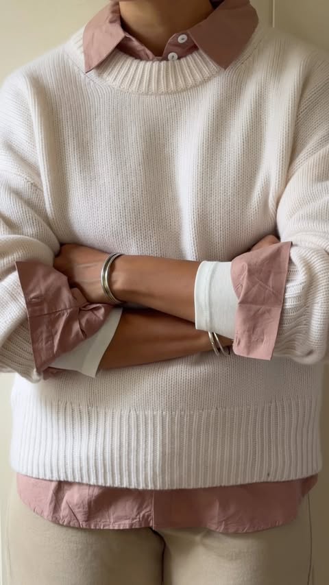 Instagram post by @india.cardona for The White Company. Caption reads: How I’m layering this A/W @thewhitecompany....