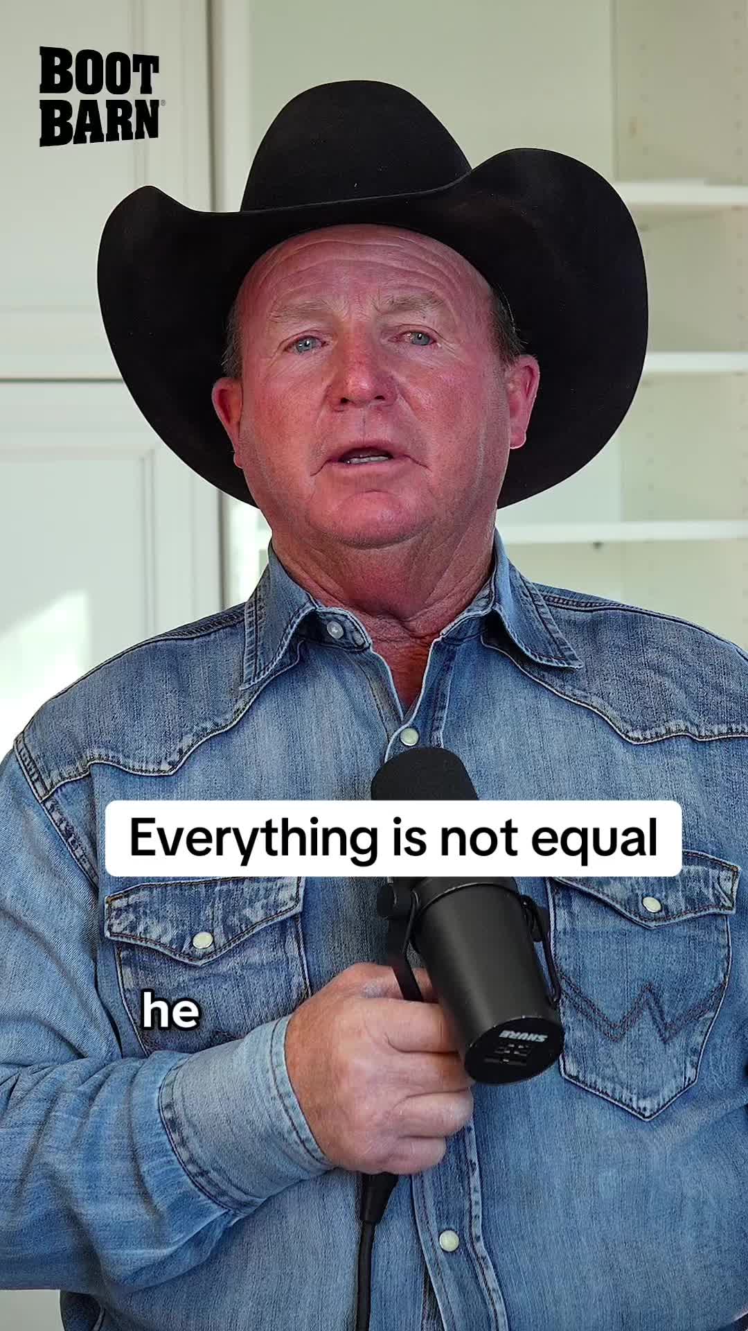 TikTok post by @letsfreakinrodeo for Boot Barn. Caption reads: Thoughts on the crossfire call of the 2025 NFR....