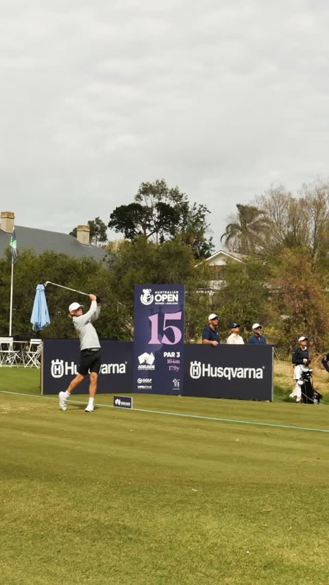 Instagram post by @jakefm23 for Husqvarna. Caption reads: [...] an official partner of the tournament,....