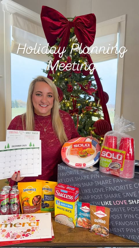 Instagram post by @coffeeandconfettimom for BabbleBoxx. Caption reads: Holiday Planning Meeting 💚❤️

Holiday planning....