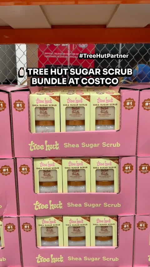 Instagram post by @costcobuys for Tree Hut. Caption reads: 🧴 Tree Hut is officially at Costco nationwide and....