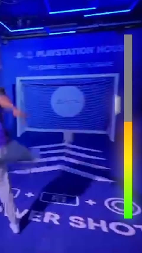 Instagram post by @emansv2 for PlayStation. Caption reads: POWER SHOT WORLD RECORD 🔥🏆 @Playstation....