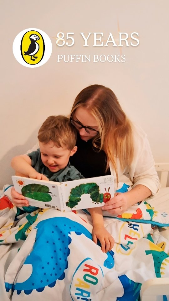 Instagram post by @kirstyslittlefamily for Puffin Books. Caption reads: [...] become memories. 💛 Join us and....