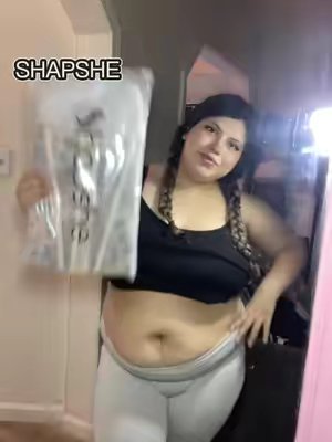 TikTok post by @ashhymm for SHAPSHE US. Caption reads: Im obsessed with this leopard print shape wear😍🐆....