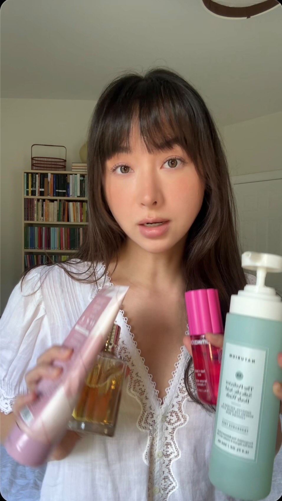 Instagram post by @thepostofficegirl for amika. Caption reads: Clean Girl Routine for Vanilla Lovers 🍦🤎....