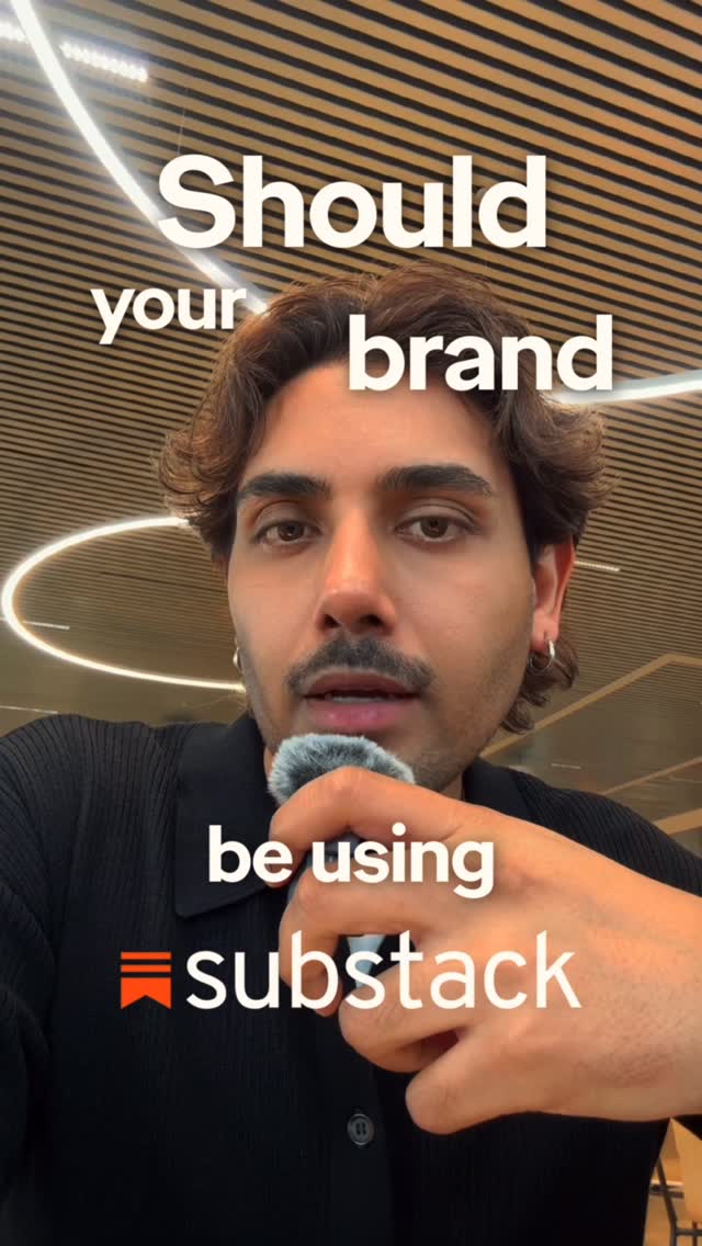 Instagram post by @ogilvy.social.lab for Ogilvy. Caption reads: Tired of the social media noise? 🗣️ @substack is....