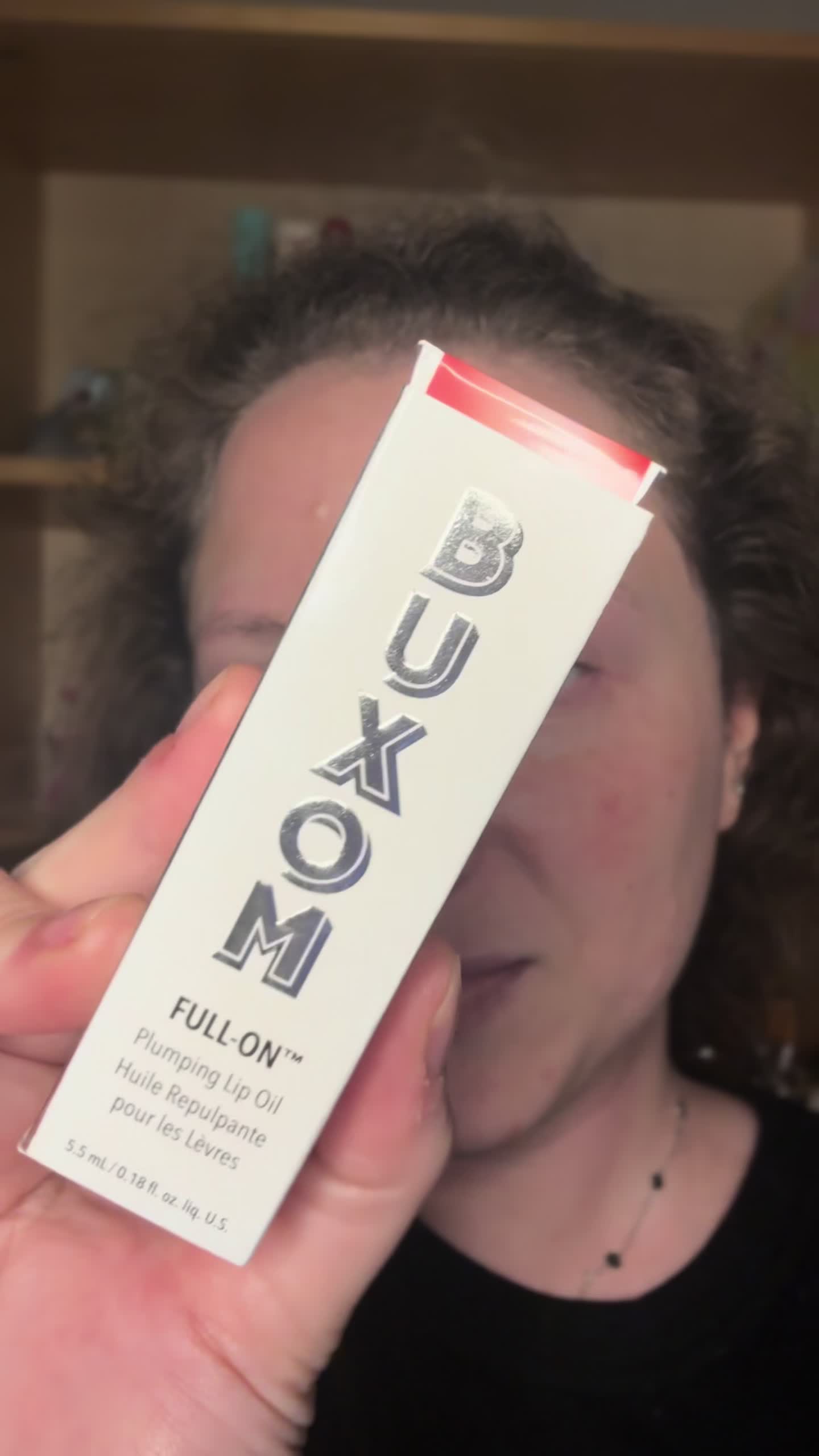 TikTok post by @opportunitymanager for BUXOM Cosmetics. Caption reads: First impression of the @buxomcosmetics full on....