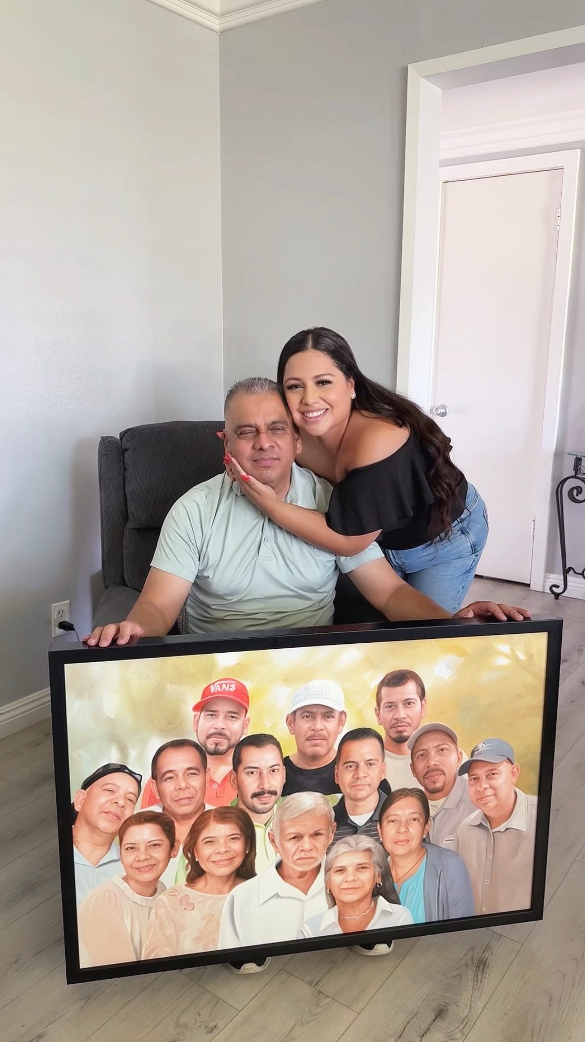 Instagram post by @adriana_stephanyy for PaintYourLife. Caption reads: I wanted to gift my dad something special for....