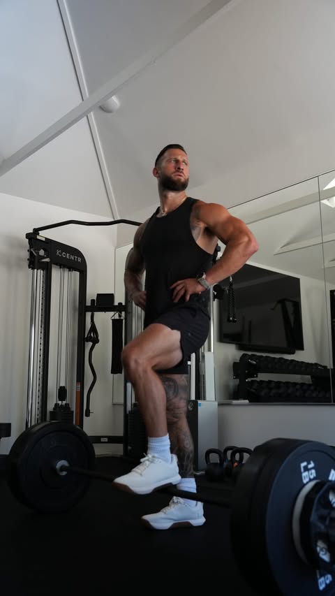 Instagram post by @matttralli5 for NOBULL. Caption reads: [...] halfway through a workout. The new @nobull....