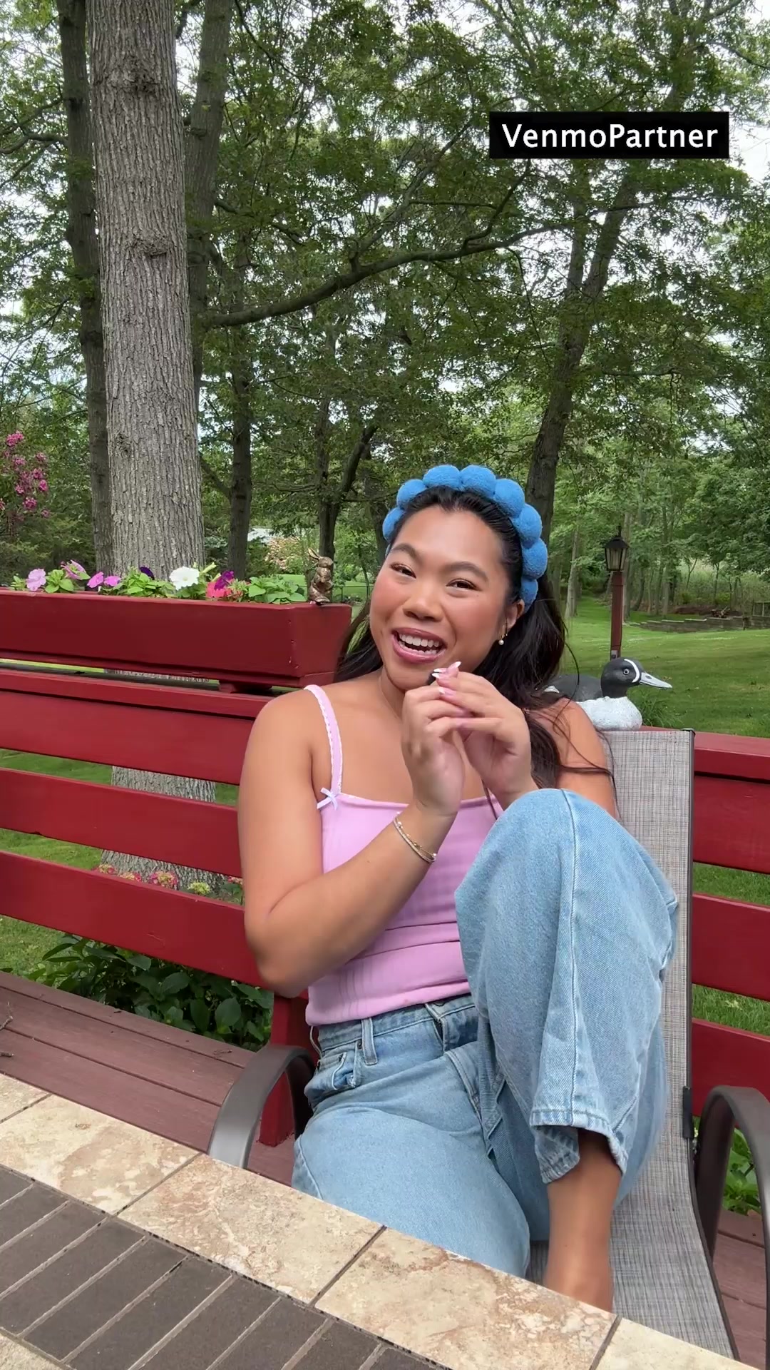 TikTok post by @meimonstaa for Venmo. Caption reads: My new favorite corner of the house 🥺 📖 @Venmo....