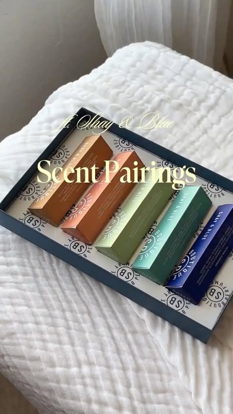 Instagram post by @evalinnadykto for Shay & Blue. Caption reads: These scents are like summer in a bottle☀️ Use....