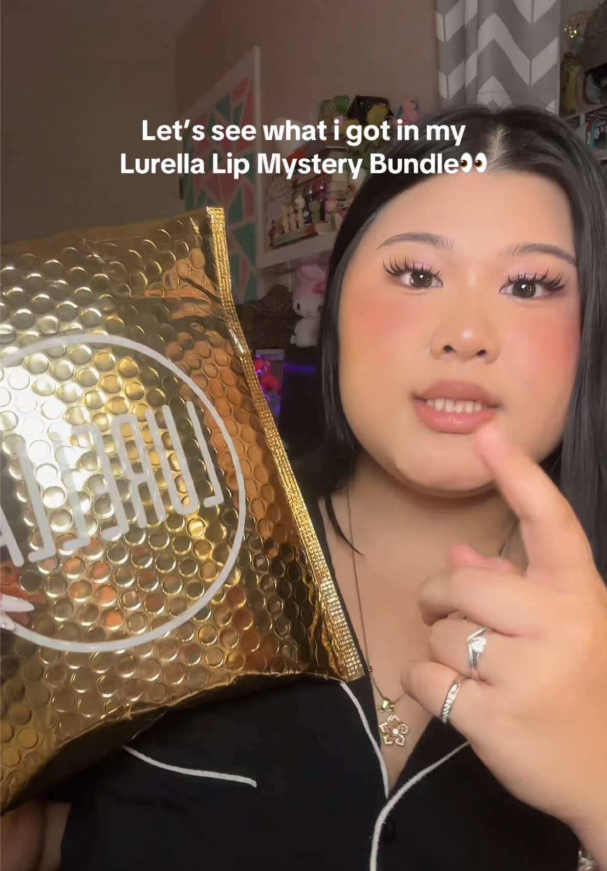 TikTok post by @annikaaleonaa for Lurella Cosmetics. Caption reads: What will you get? 😏 @Lurellacosmetics....