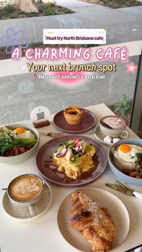 Instagram post by @rashi_exploringbrisbane for Queensland Foodies Network. Caption reads: If you’re searching for a hidden café in North....
