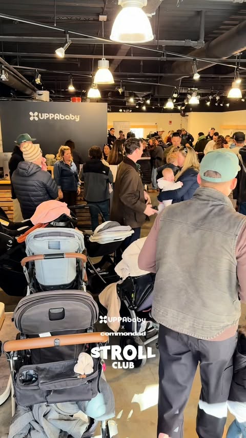 Instagram post by @common.dad for UPPAbaby. Caption reads: Our Boston Dad Walk did not disappoint! Getting to....