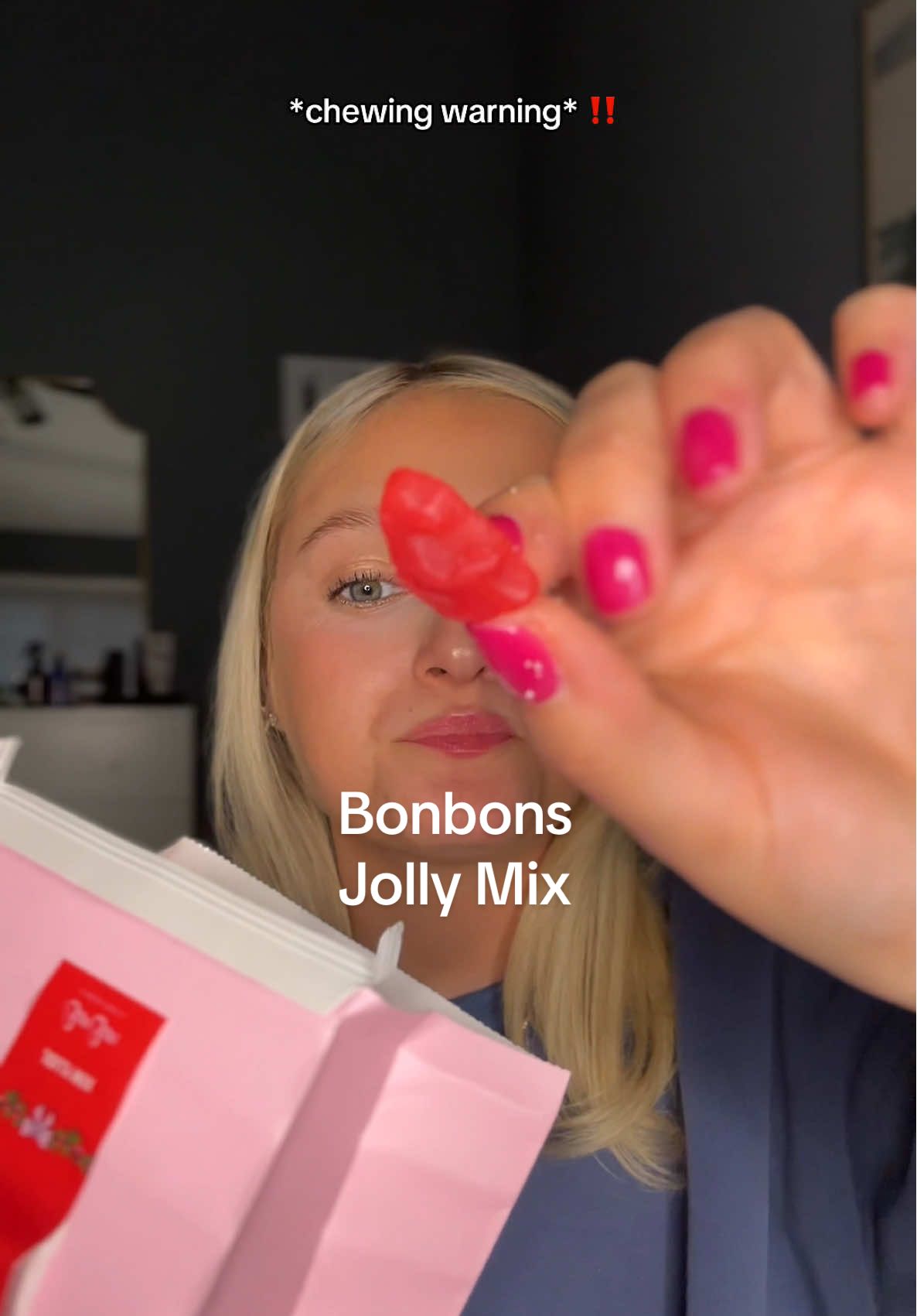 TikTok post by @abigailfeehls for BonBon NYC. Caption reads: @BonBon - A Swedish Candy Co. TikTok exclusive....